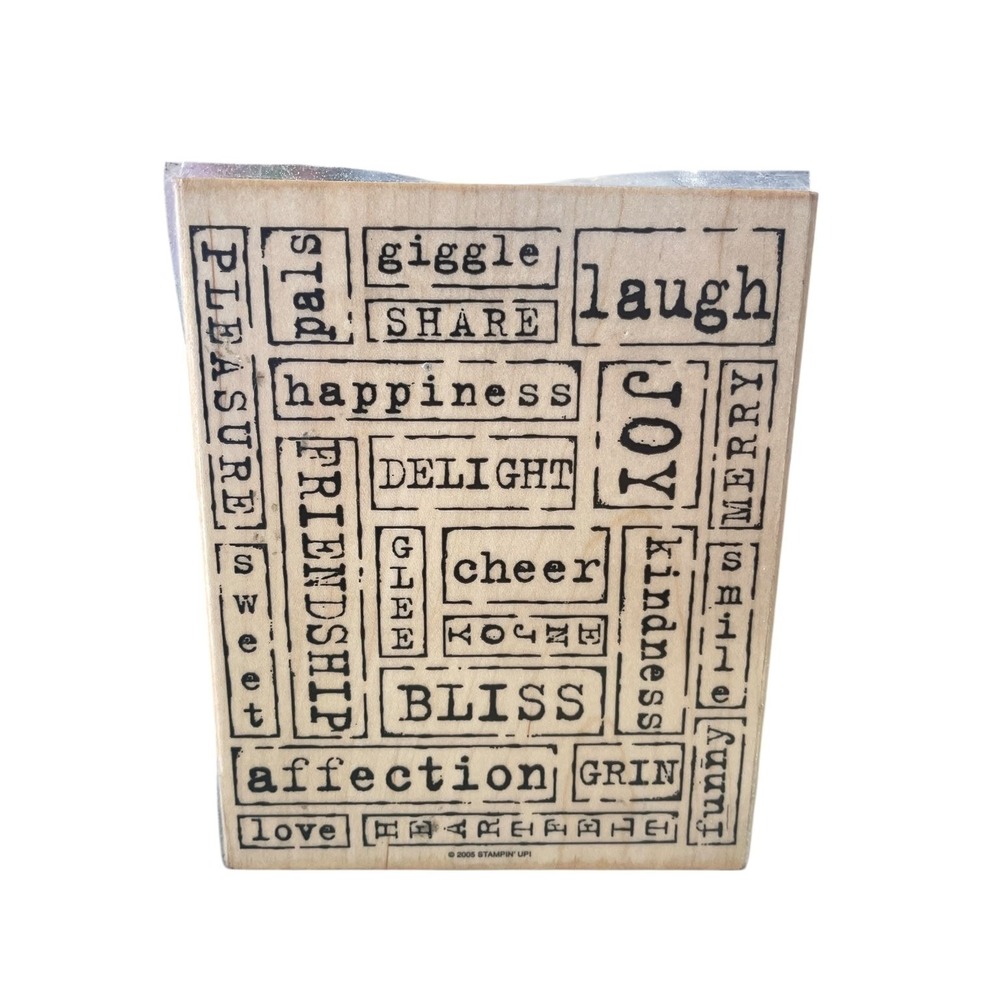 Stampin' Up! "Word by Word" Wood Mounted Rubber Stamp Sentiment Collage